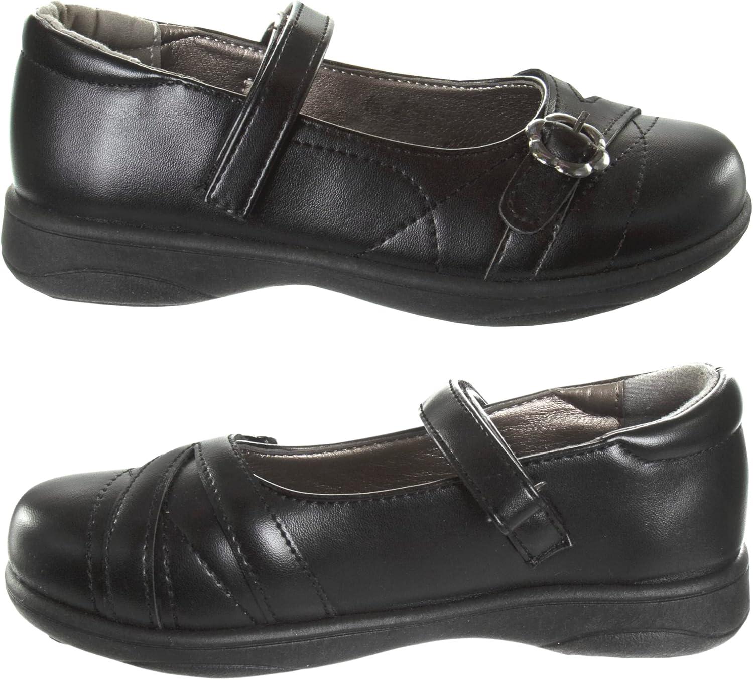 French Toast Girls Mary Jane Shoes Uniform Ballet Flats Dress School Shoes for Girls Size Toddler, Little Kid, Big Kid, Adult(Classic Black Flower)