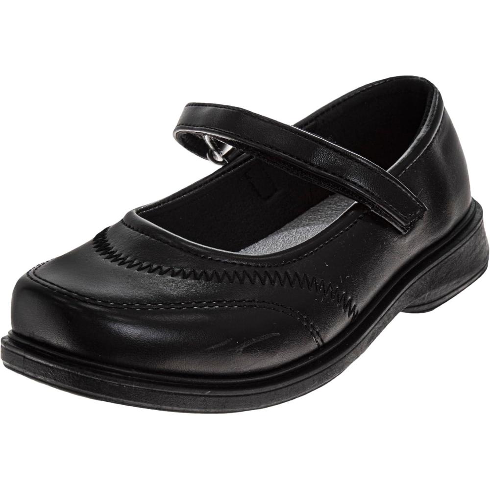 French Toast Girls Mary Jane Shoes Uniform Ballet Flats Dress School Shoes for Girls Size Toddler, Little Kid, Big Kid, Adult(Ft Classic Black)