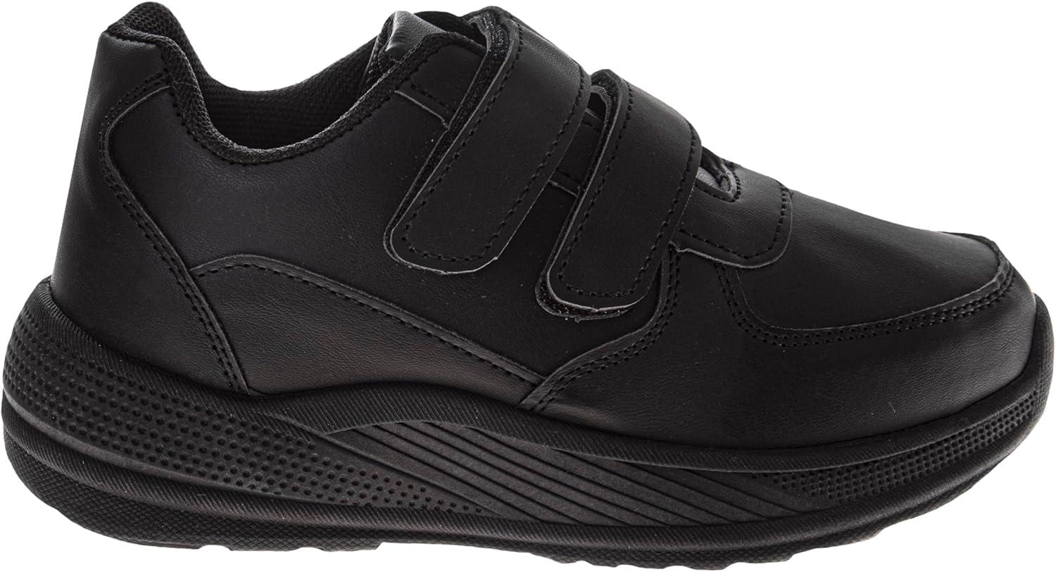 French Toast Boys Shoes – Kids Oxford School Uniform Loafer Church Dress Shoes Slip-On Faux-Leather (Toddler-Big Kid) (Black)(Black – Dual Straps)