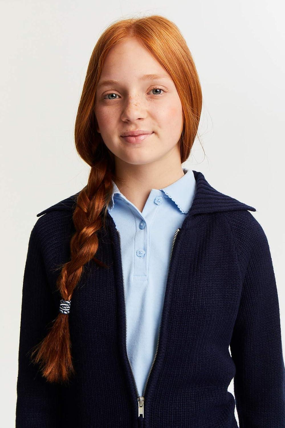 French Toast Kid’s School Uniform Assorted Hair Accessories, Navy Blue & White, One Size