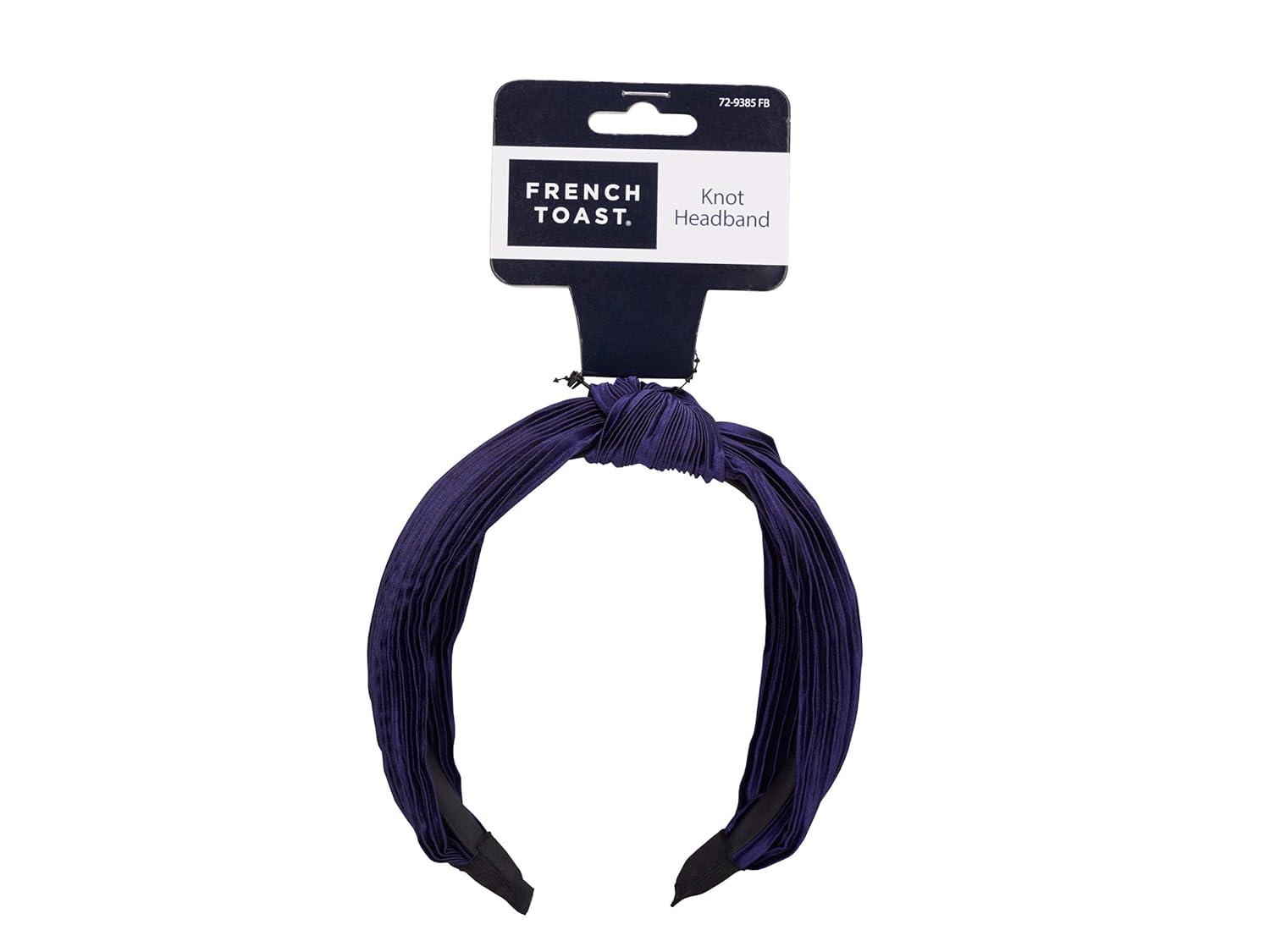 French Toast Girl’s School Uniform Bow Clips and Headband, 4-pack, Navy