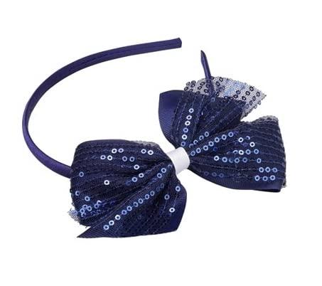 French Toast Kid’s School Uniform Headbands, 4-pack, Navy Blue & White, One Size