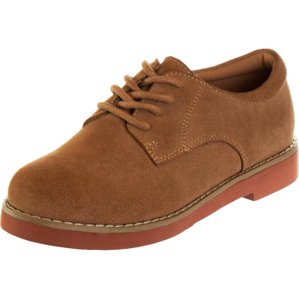 French Toast Kids Oxford Dress Shoes – Lace Up Loafer School Uniform Saddle Shoe for Girls and Boys (Sizes: 11-13 Little Kid / 1-7 Big Kid)(Dirty Buck)