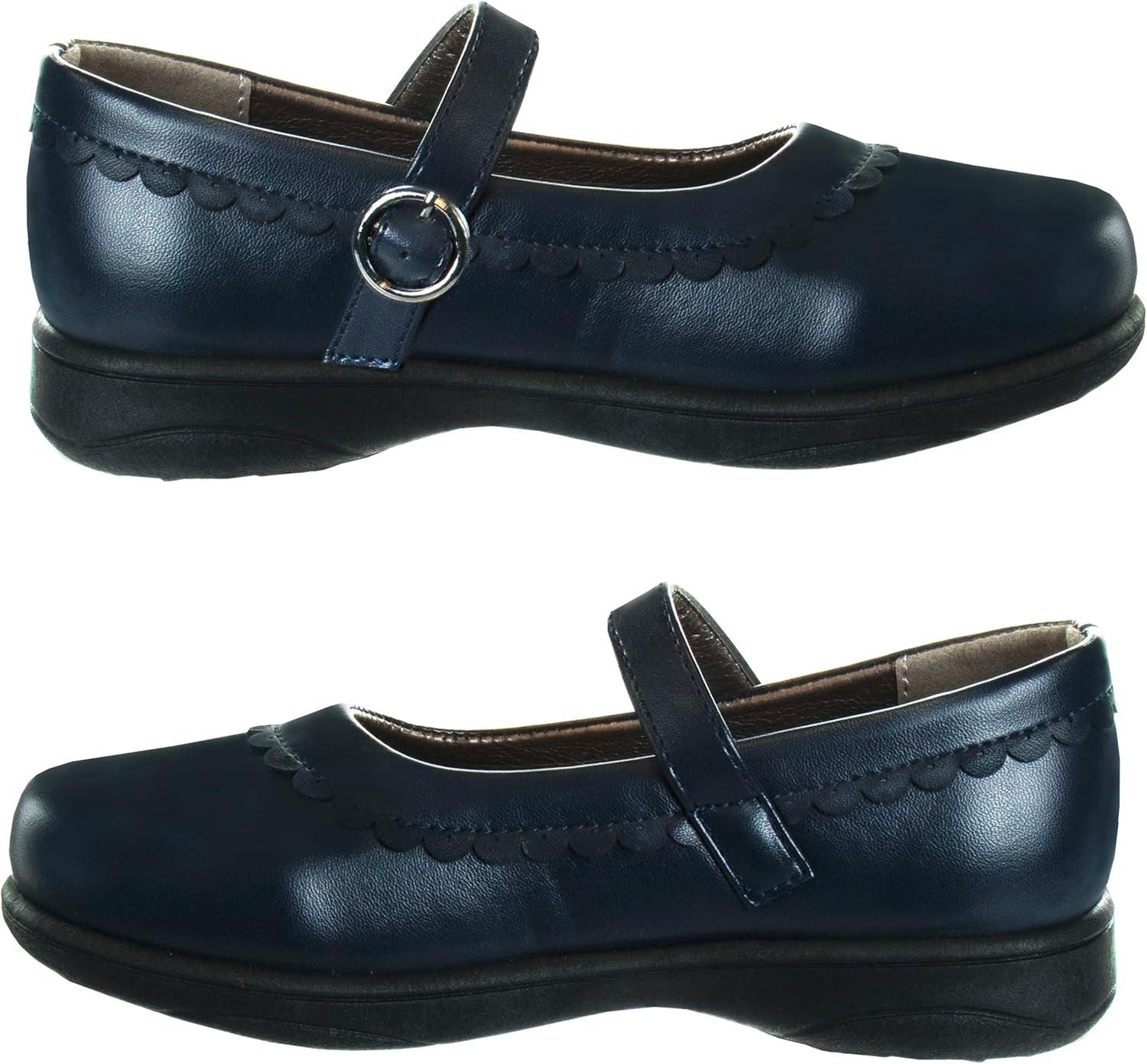 French Toast Girls Mary Jane Shoes Uniform Ballet Flats Dress School Shoes for Girls Size Toddler, Little Kid, Big Kid, Adult(Navy)