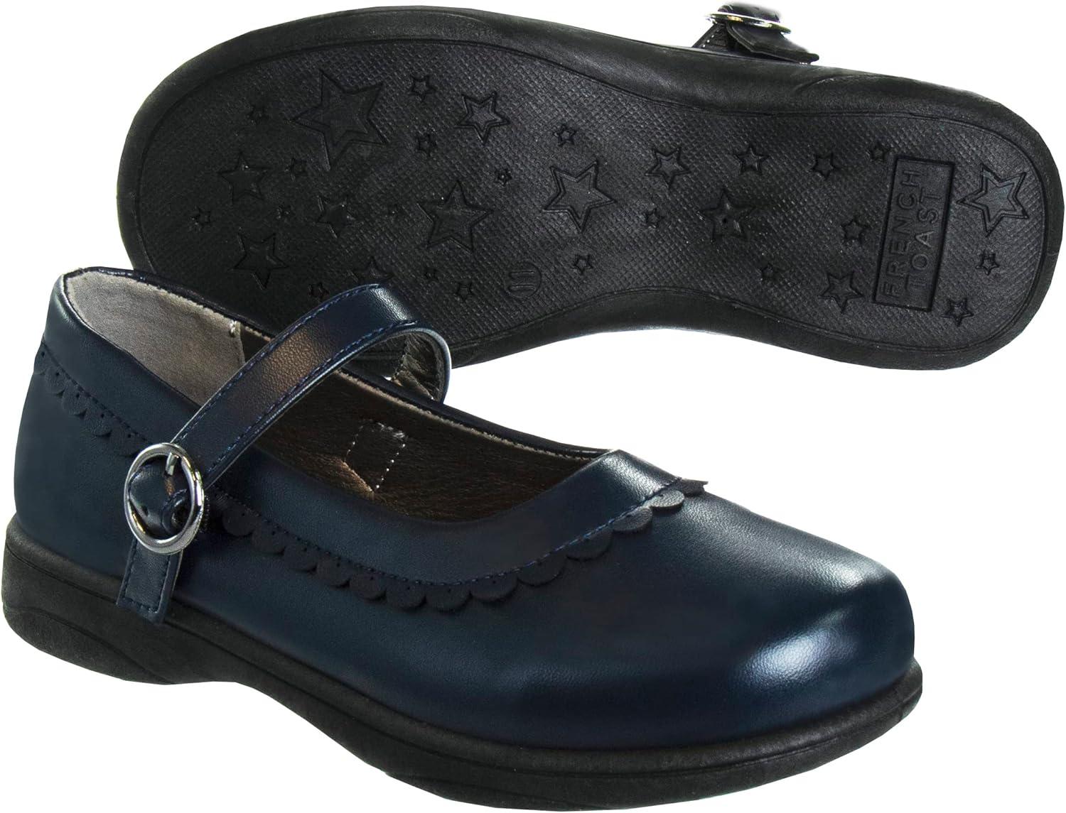 French Toast Girls Mary Jane Shoes Uniform Ballet Flats Dress School Shoes for Girls Size Toddler, Little Kid, Big Kid, Adult(Navy)