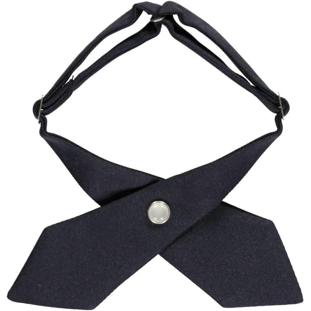 French Toast Girls Adjustable Solid Color Cross Tie(Navy)