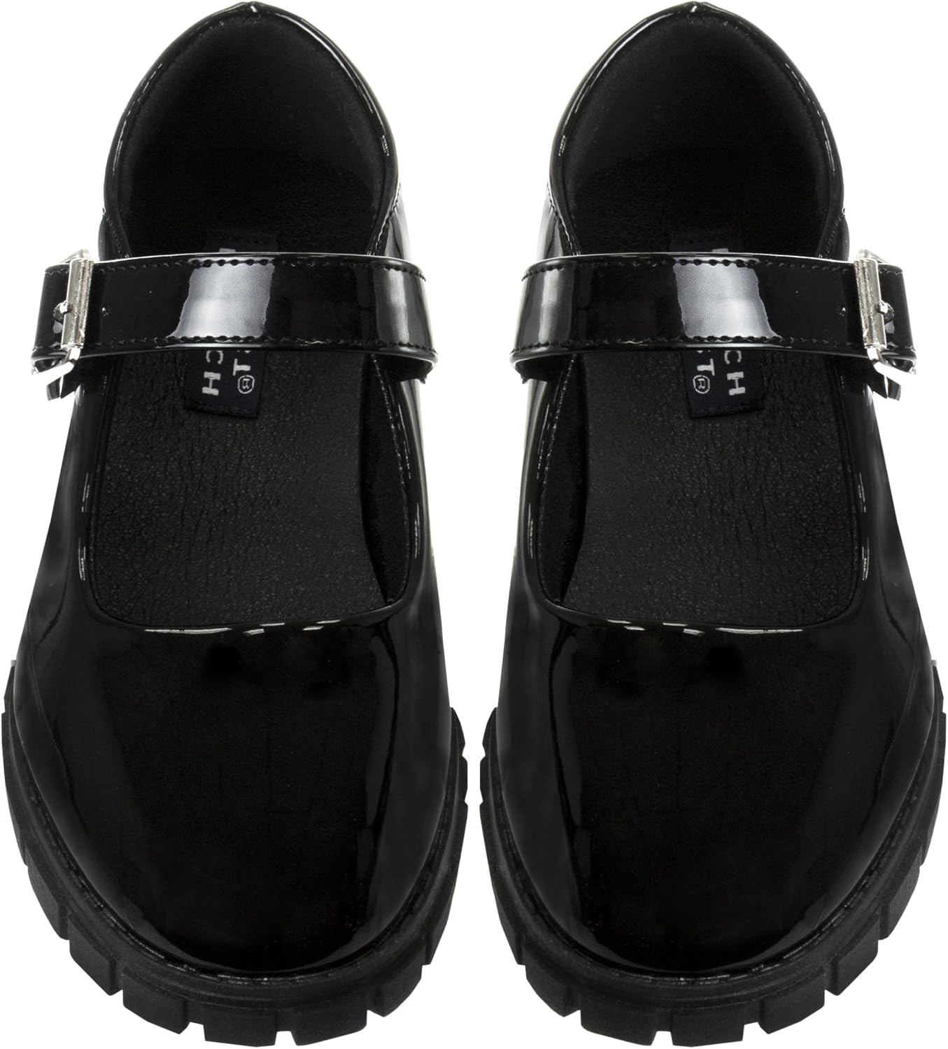 French Toast Girls Round Toe Ankle Strap Maryjane School Shoes Toddler/Little Kid/Big Kid(Black Patent)