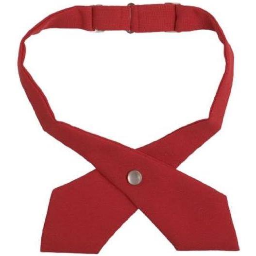 French Toast Girls Adjustable Solid Color Cross Tie(Red)
