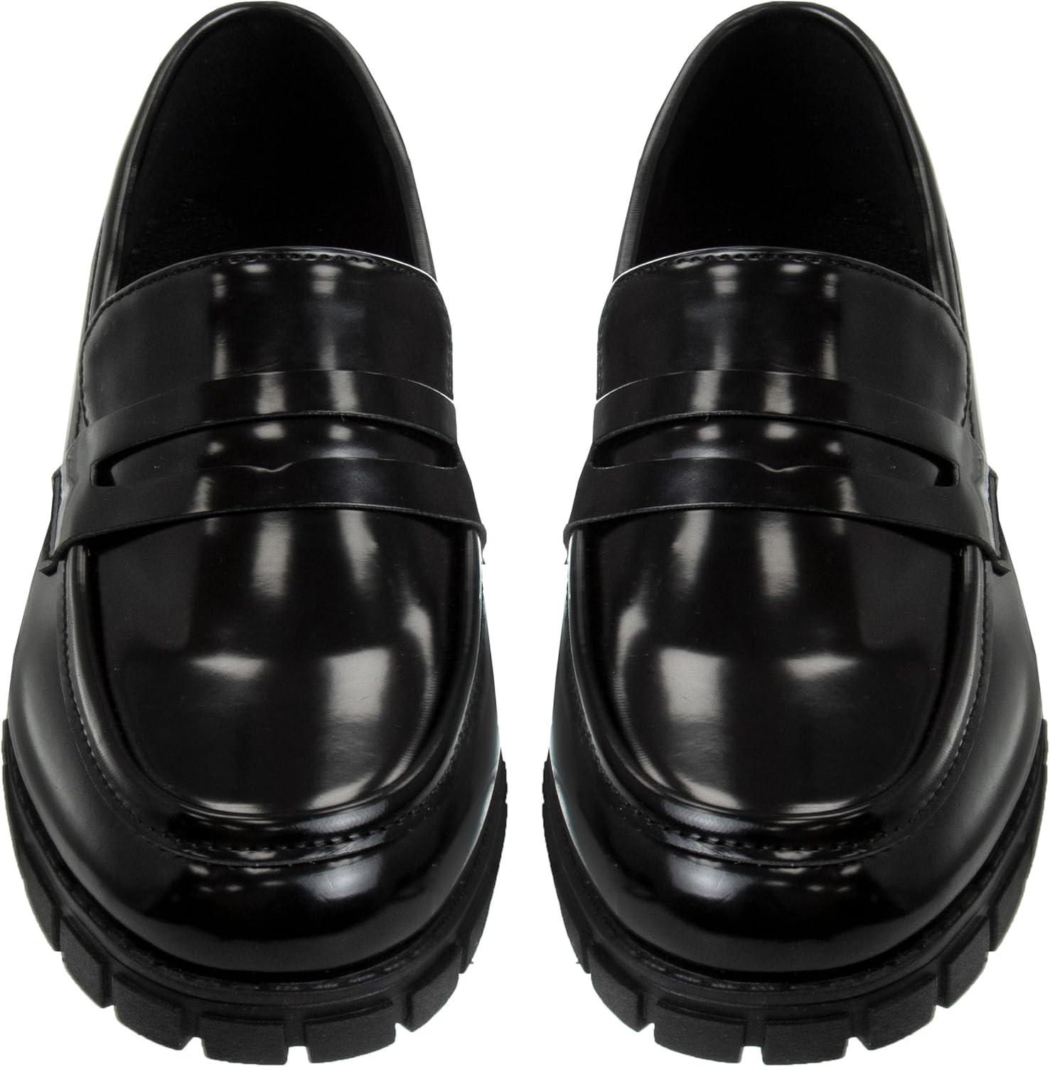 French Toast Girls Round Toe Ankle Strap Maryjane School Shoes – Mary Jane Chunky Platform Oxford Dress Shoe Pumps – Black/Navy/Brown (Size 12-5 Little Kid/Big Kid)(Black Shine)