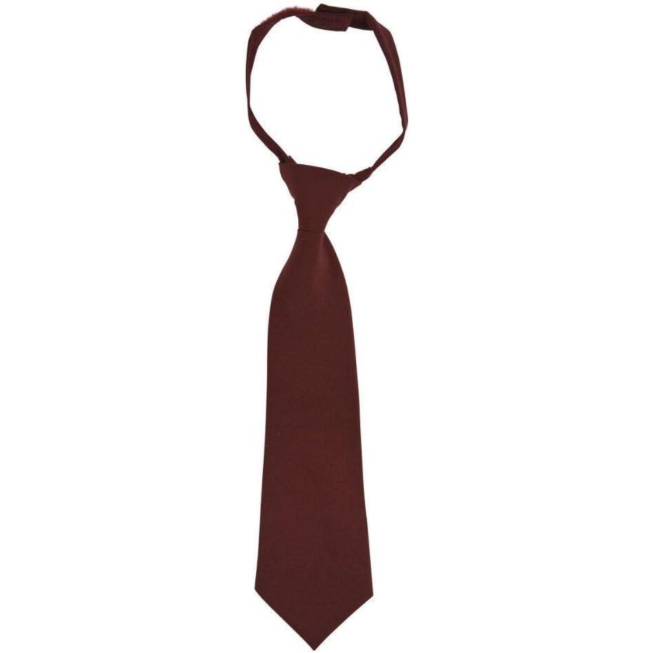 French Toast Boys’ Adjustable Solid Tie Size 4-7, Burgundy, One Size