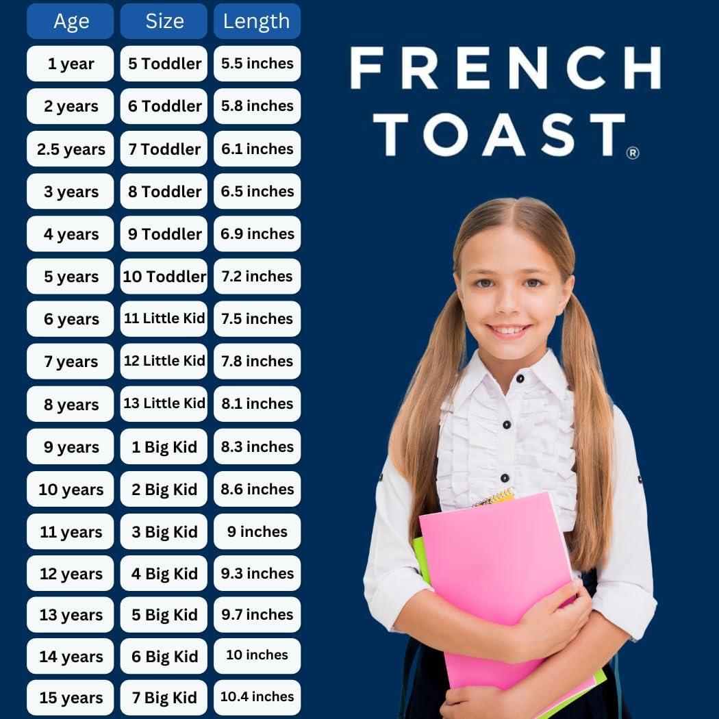French Toast Girls Mary Jane Shoes Uniform Ballet Flats Dress School Shoes for Girls Size Toddler, Little Kid, Big Kid, Adult(Black Petal)