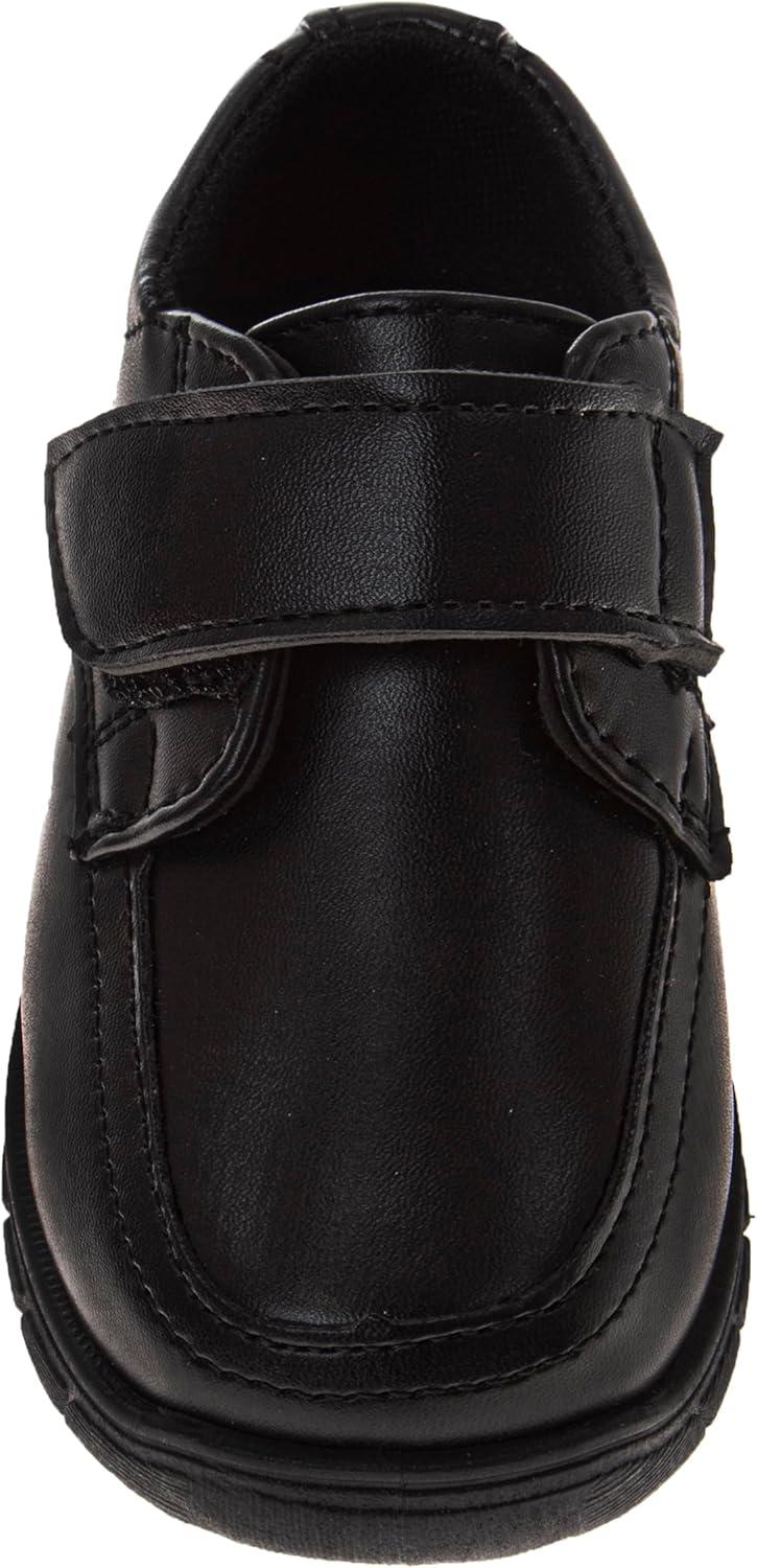 French Toast Boys Shoes – Kids Oxford School Uniform Loafer Church Dress Shoes Slip-On Faux-Leather (Toddler-Big Kid) (Black)(Ft Black)