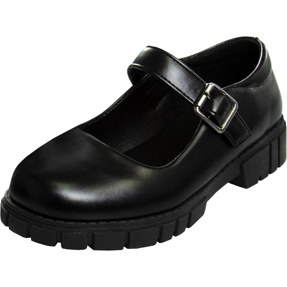 French Toast Girls Round Toe Ankle Strap Maryjane School Shoes Toddler/Little Kid/Big Kid(Black)