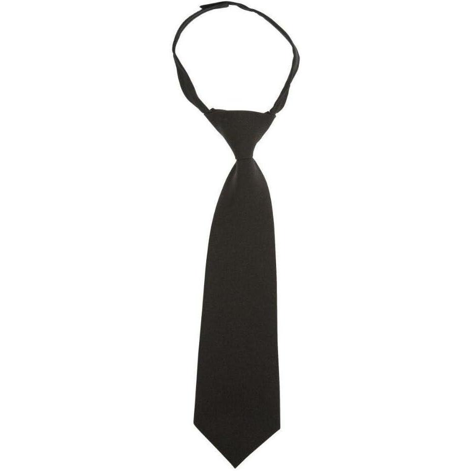 French Toast Boys’ Adjustable Solid Tie Size 4-7, Black, One Size