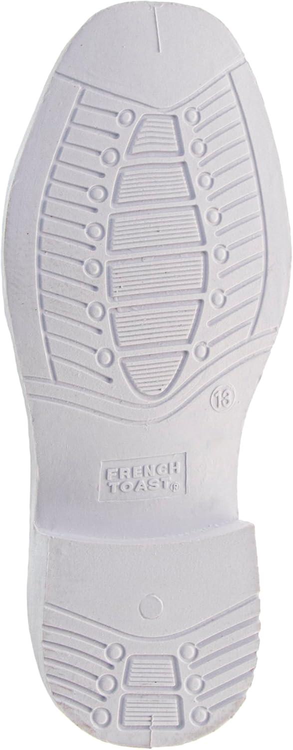 French Toast Boys Dress Shoes – Classic Lace-Up Oxford Casual Dress Formal Shoes – Black (Size 7 Toddler – Size 6 Big Kid)(White)