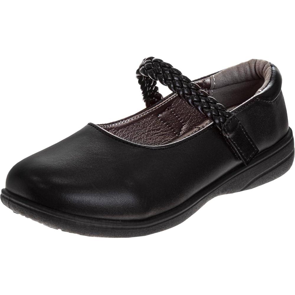 French Toast Girls Mary Jane Shoes Uniform Ballet Flats Dress School Shoes for Girls Size Toddler, Little Kid, Big Kid, Adult(Ft Single Black)