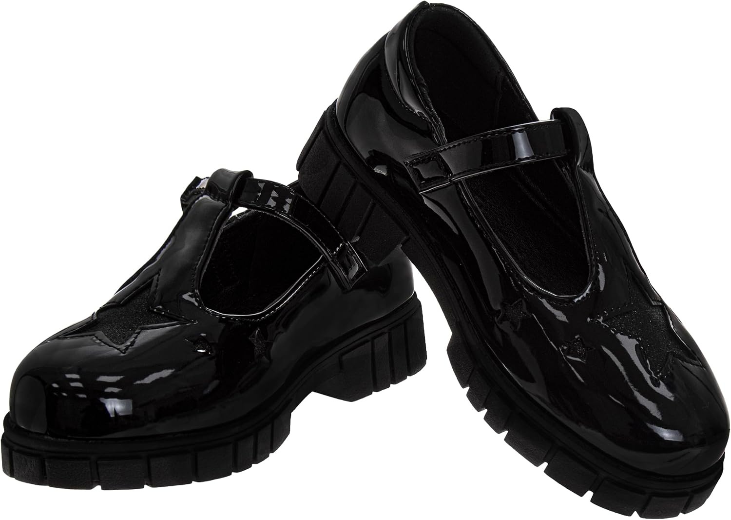 French Toast Girls Round Toe Ankle Strap Maryjane School Shoes Toddler/Little Kid/Big Kid(Glossy Black)
