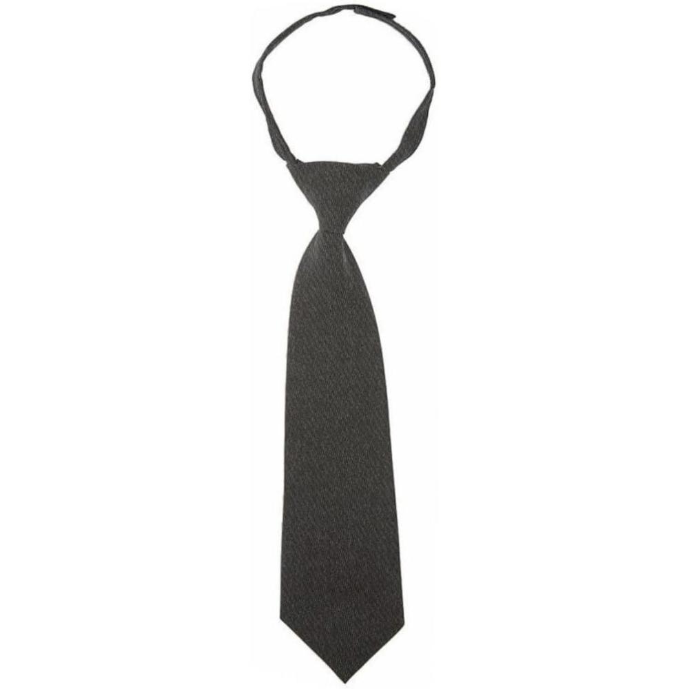 French Toast Boys’ Adjustable Solid 14-20 Size Tie(Heather Gray)