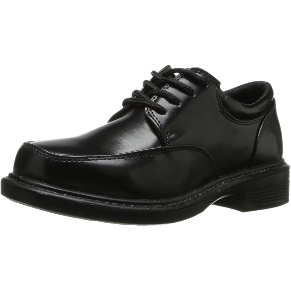 French Toast Boys Shoes – Kids Oxford School Uniform Loafer Church Dress Shoes Slip-On Faux-Leather (Toddler-Big Kid) (Black)(Black Patent)