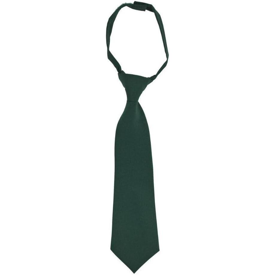 French Toast Boys’ Adjustable Solid 8-12 Size Tie(Hunter)