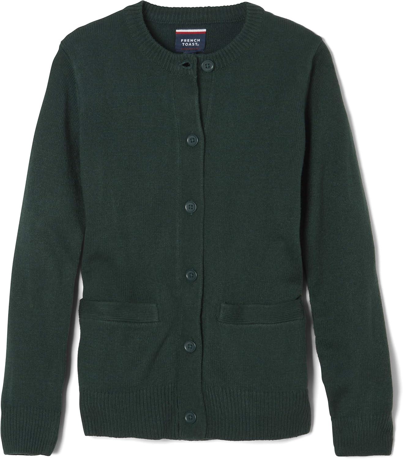 French Toast Little Girls’ Knit Cardigan Sweater(Hunter Green)