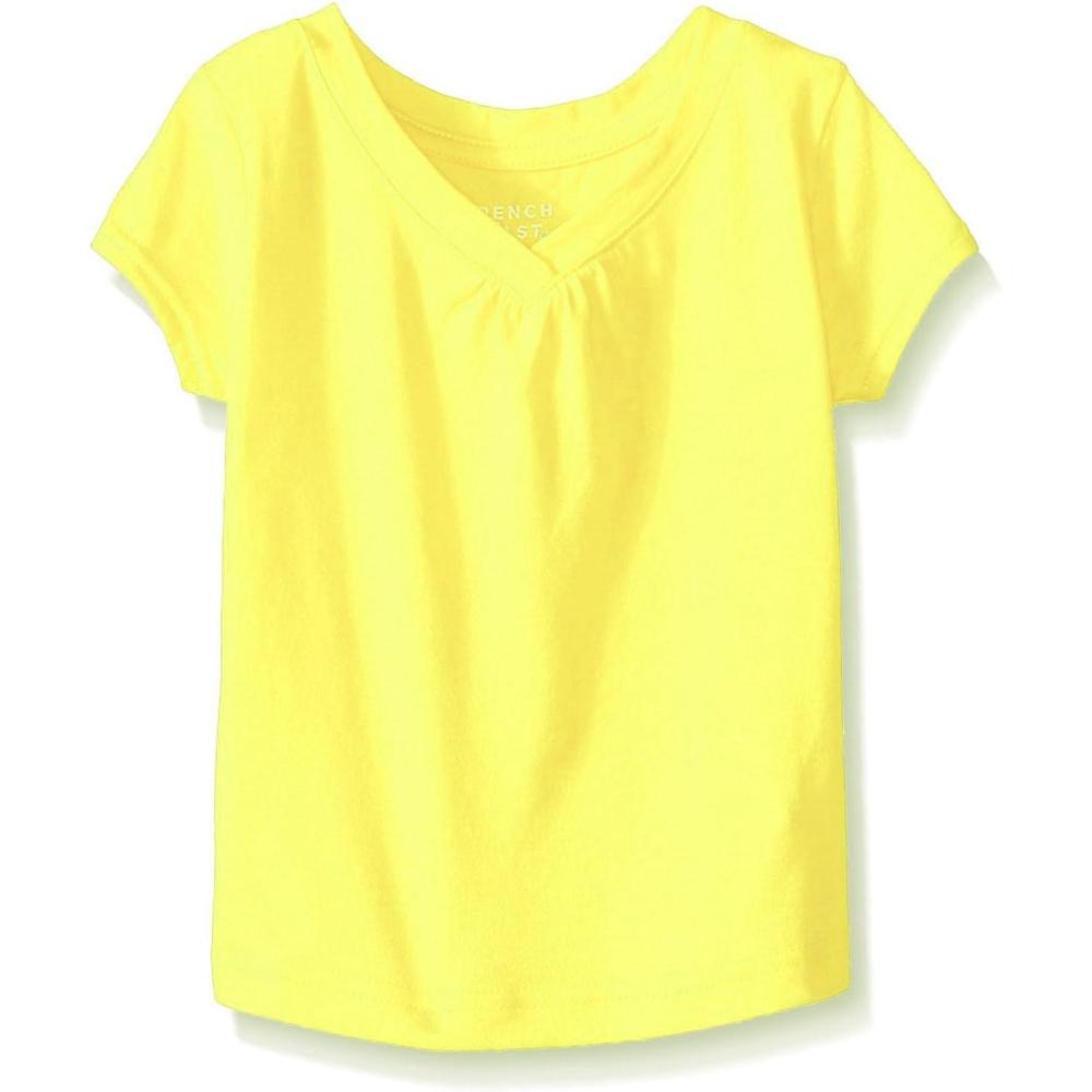 French Toast Girls Short Sleeve V-Neck T-Shirt Tee(Scorcher)