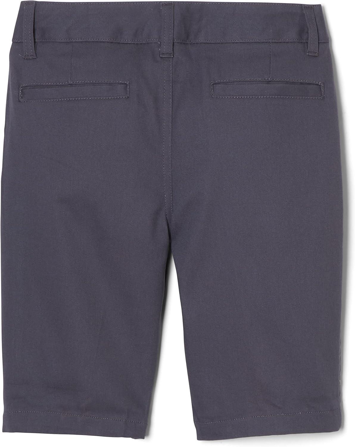 French Toast Women’s Teen and Juniors’ Stretch Twill Bermuda Shorts(School Uniform Grey)