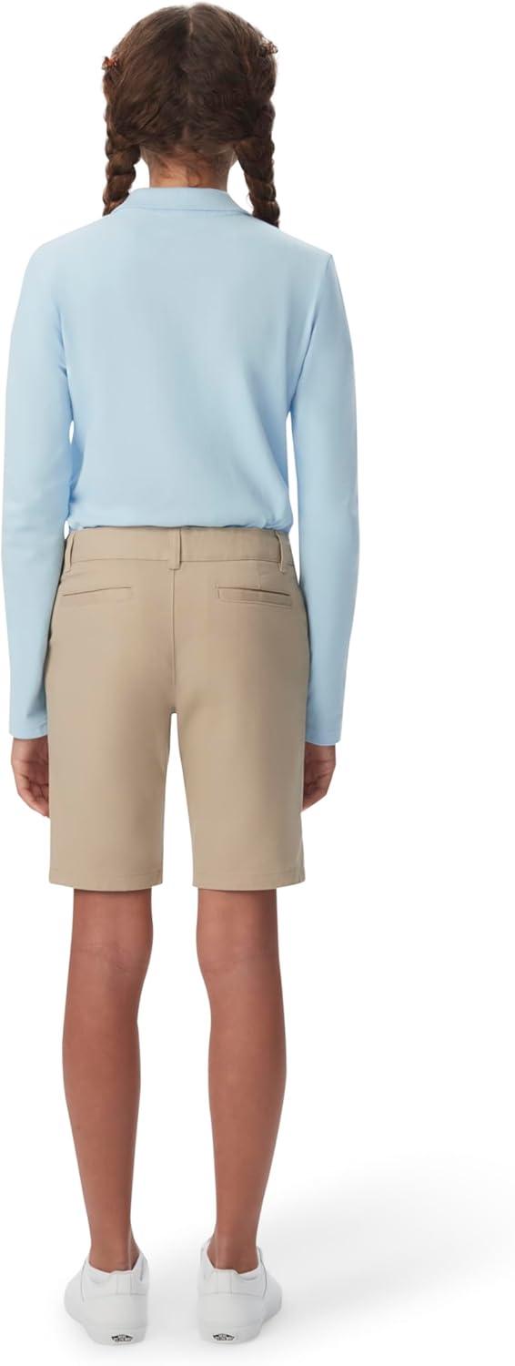 French Toast Women’s Teen and Juniors’ Stretch Twill Bermuda Shorts(School Uniform Grey)