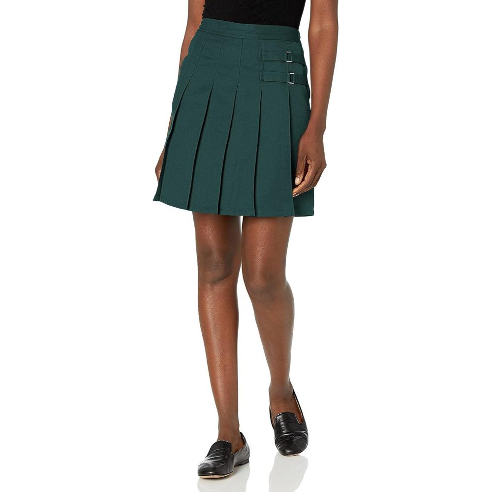 French Toast Girls Adjustable Waist Pleated-Front Two-tab Scooter(Green)