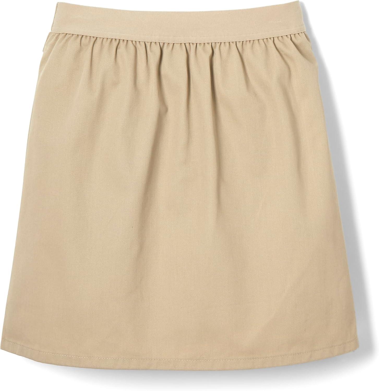 French Toast Girls Uniform Skirts, Pleated Knot Scooter(Khaki Beige)