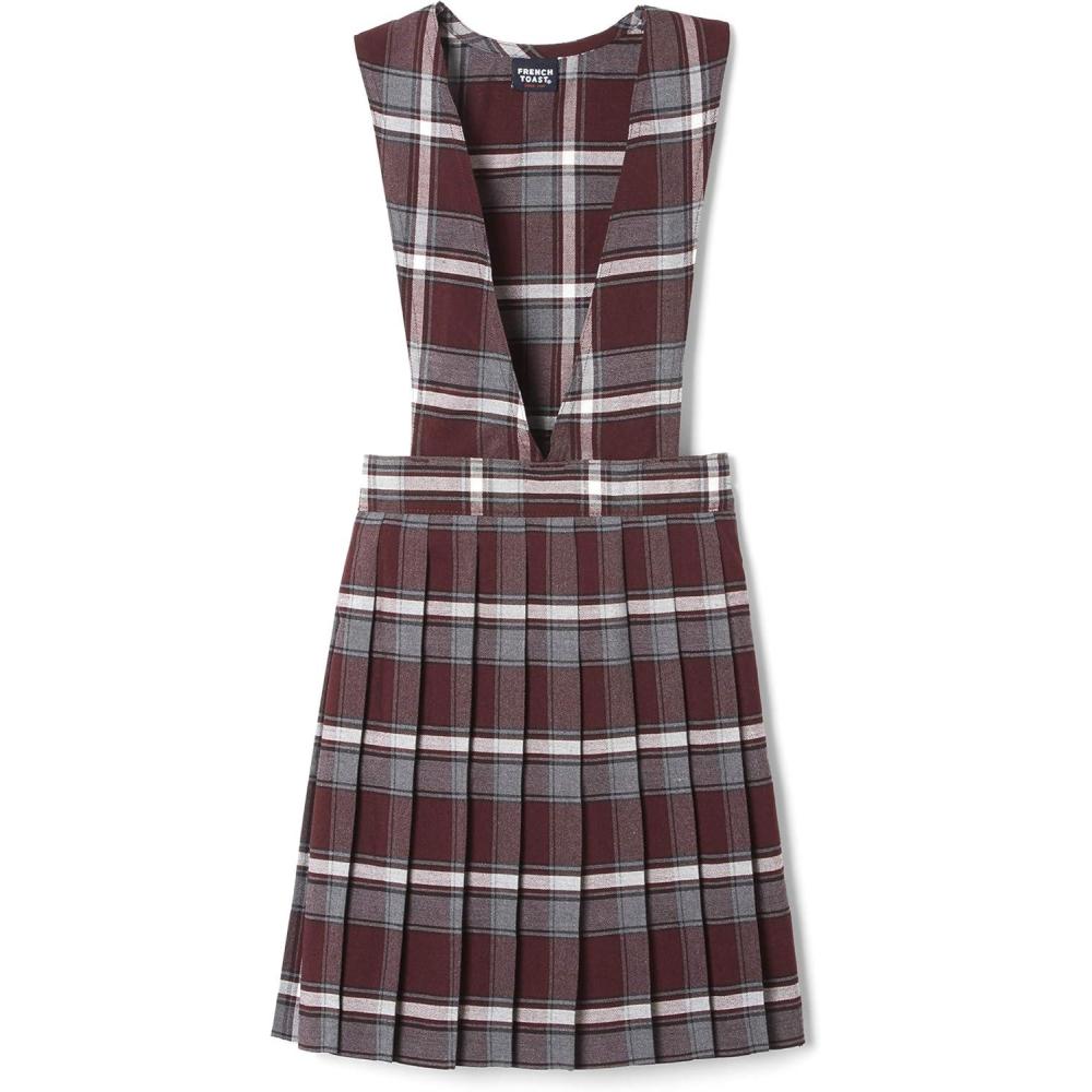 French Toast Big Girls(Burgundy Plaid)