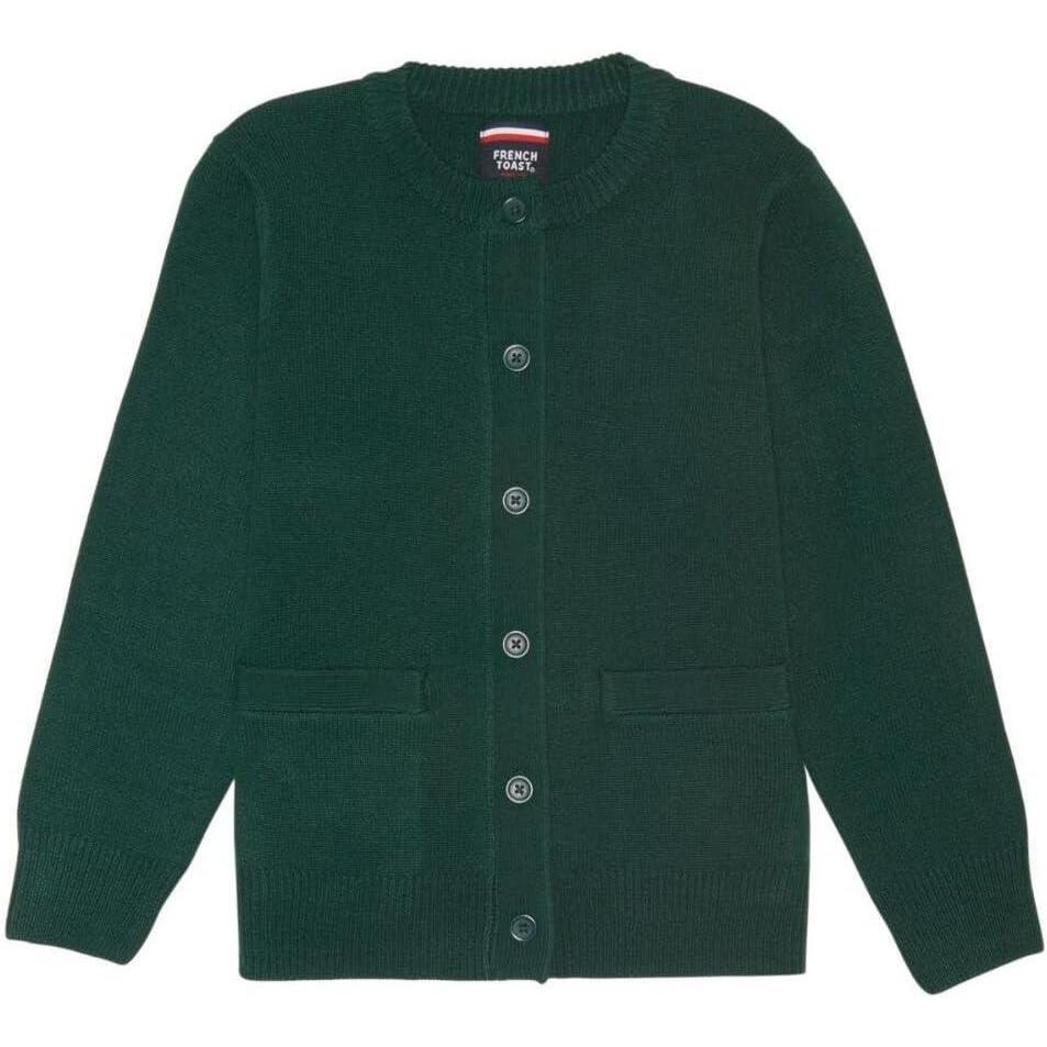 French Toast Little Girls’ Knit Cardigan Sweater(Hunter)
