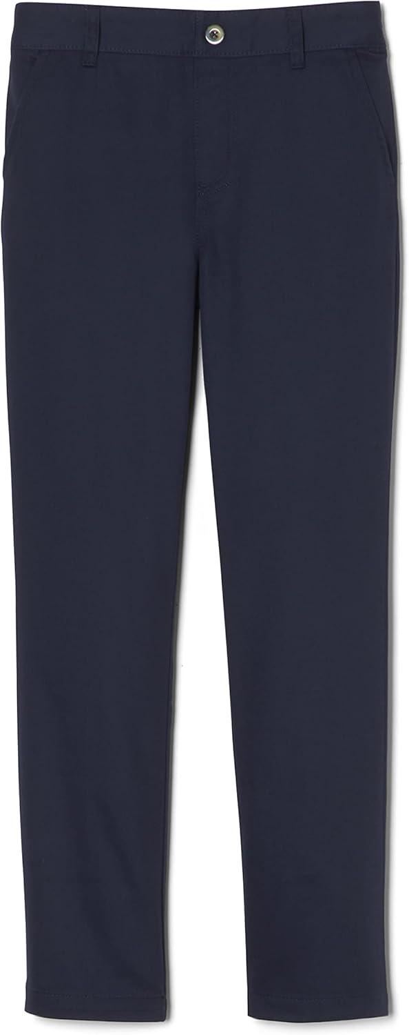 French Toast Girls’ Pull-On Straight Fit Stretch Twill Pant(School Uniform Navy)