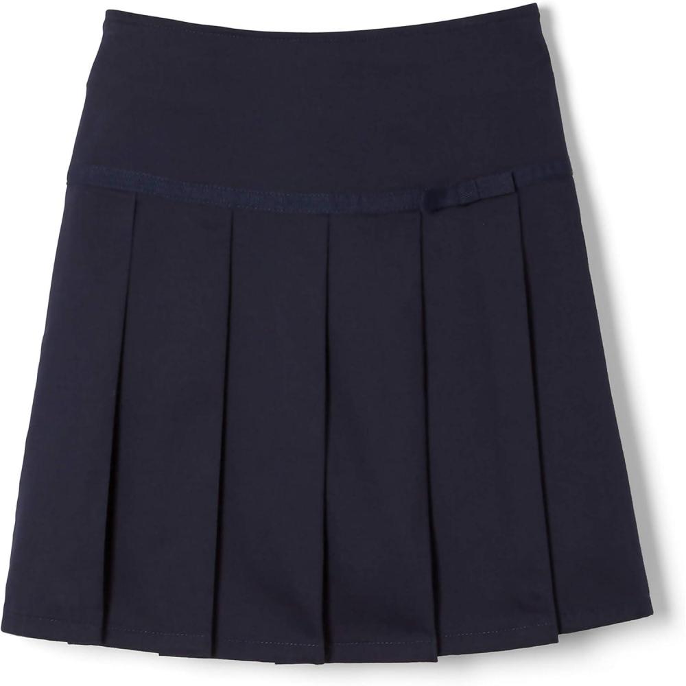 French Toast Little Girls’ Pleated Scooter with Ribbon(Navy)