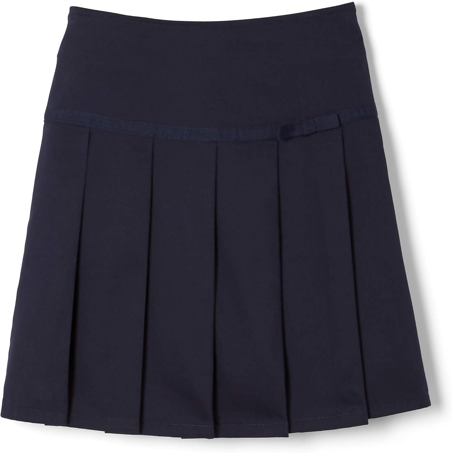 French Toast Little Girls’ Pleated Scooter with Ribbon(Navy)