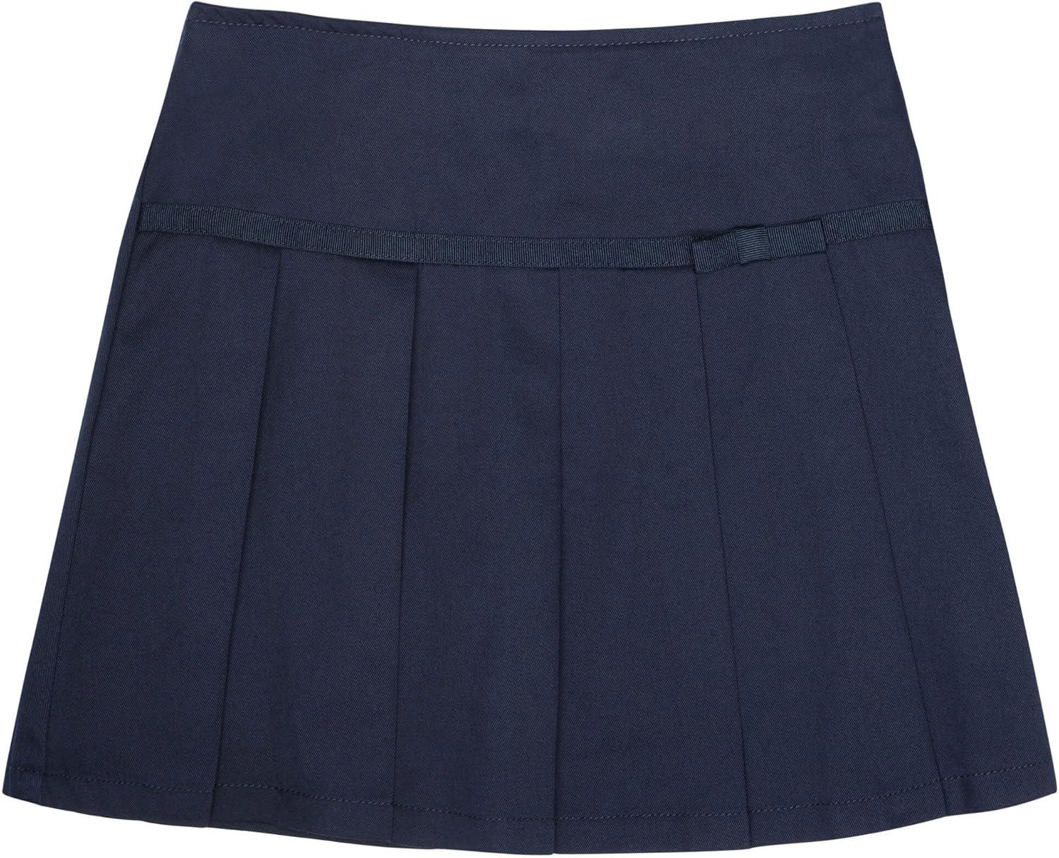French Toast Little Girls’ Pleated Scooter with Ribbon(Navy)