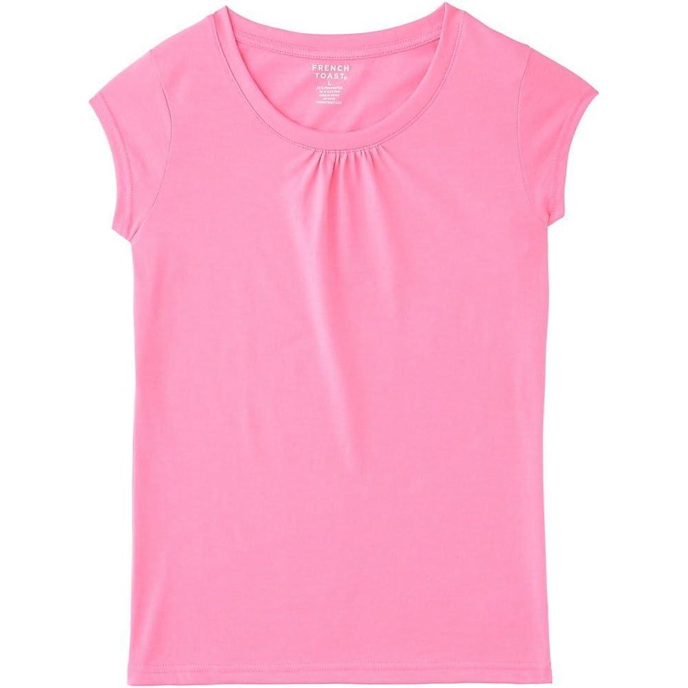 French Toast Girls’ Toddler Short Sleeve Crewneck Tee T-Shirt(Og Pink Pizzazz Original)