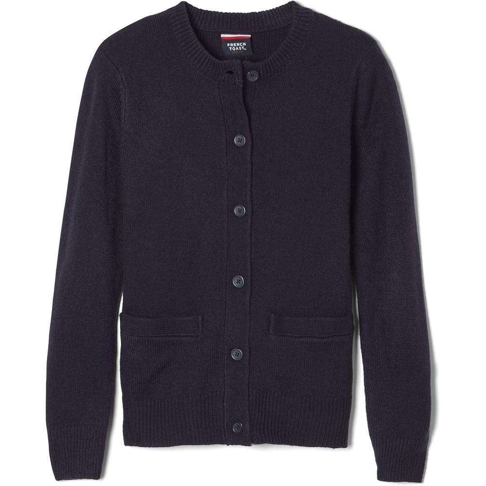 French Toast Little Girls’ Knit Cardigan Sweater(Navy)