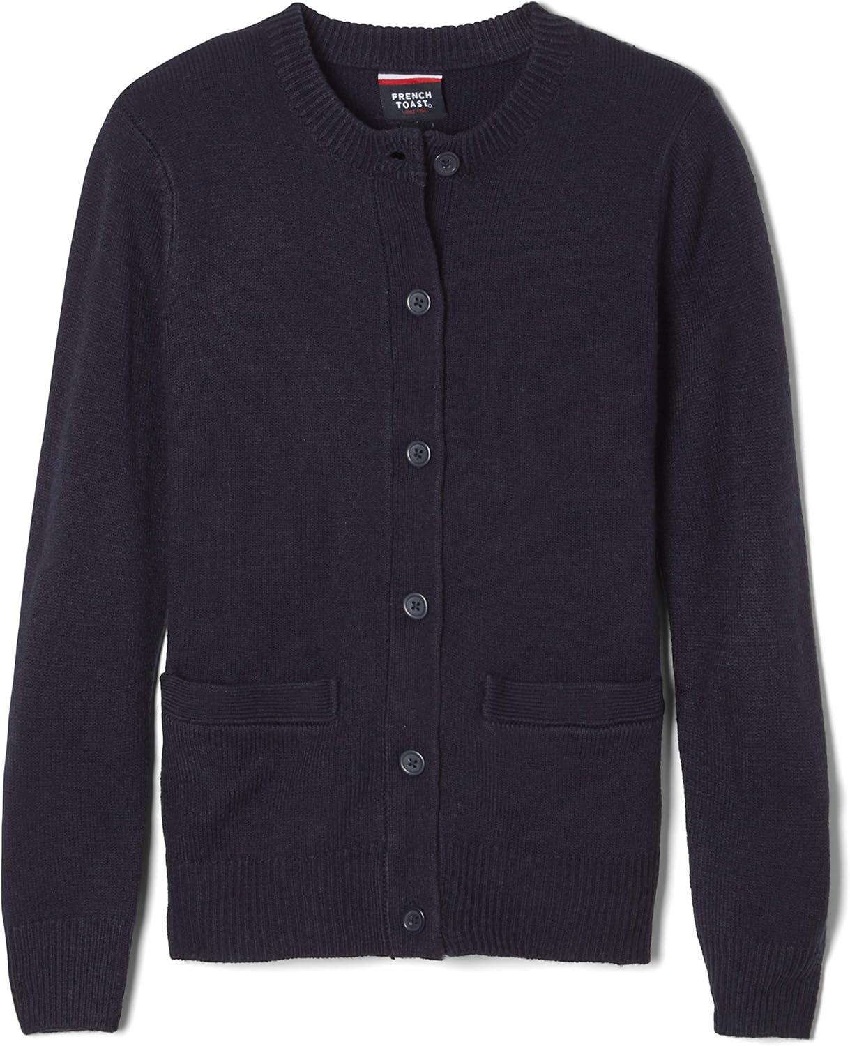 French Toast Little Girls’ Knit Cardigan Sweater(Navy)