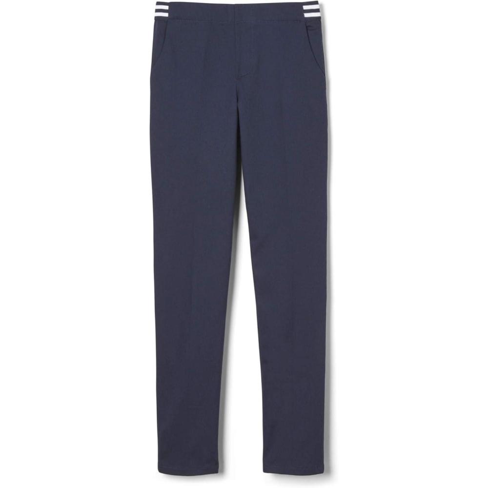 French Toast Girls Pull On Skinny Fit Stretch Pants with Elastic Waist and Pockets, School Uniform for Kids(Navy)