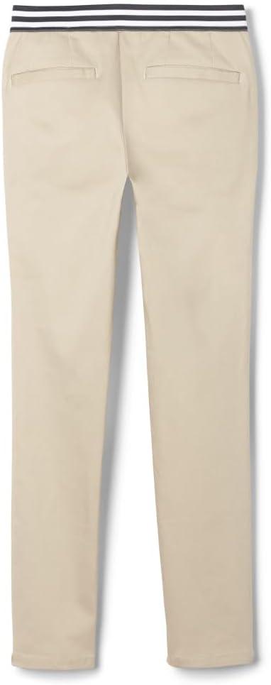 French Toast Girls Pull On Skinny Fit Stretch Pants with Elastic Waist and Pockets, School Uniform for Kids(Khaki)