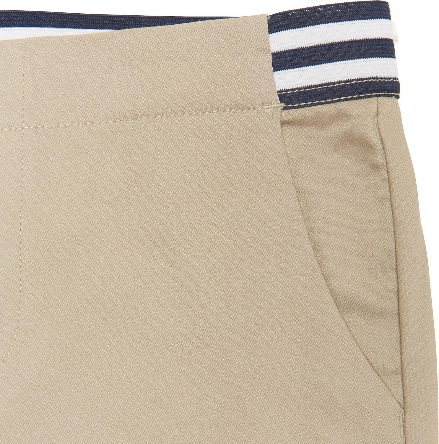 French Toast Girls Pull On Skinny Fit Stretch Pants with Elastic Waist and Pockets, School Uniform for Kids(Khaki)