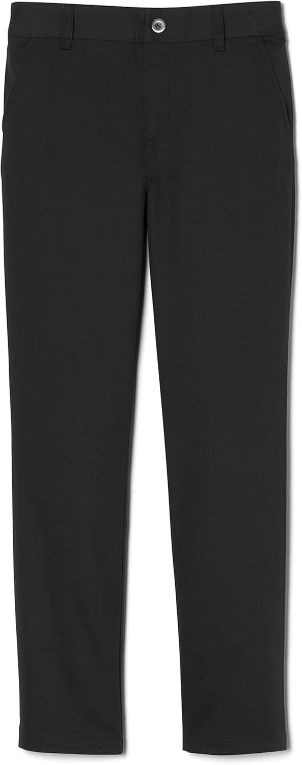 French Toast Girls’ Pull-On Straight Fit Stretch Twill Pant(School Uniform Black)