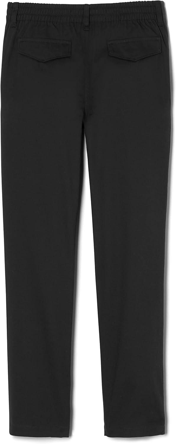 French Toast Girls’ Pull-On Straight Fit Stretch Twill Pant(School Uniform Black)