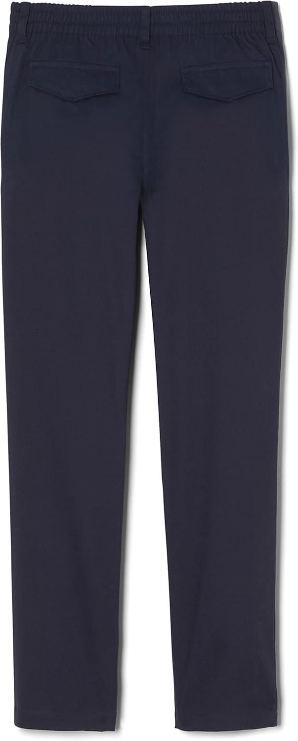 French Toast Girls’ Pull-On Straight Fit Stretch Twill Pant(Bootcut Navy)