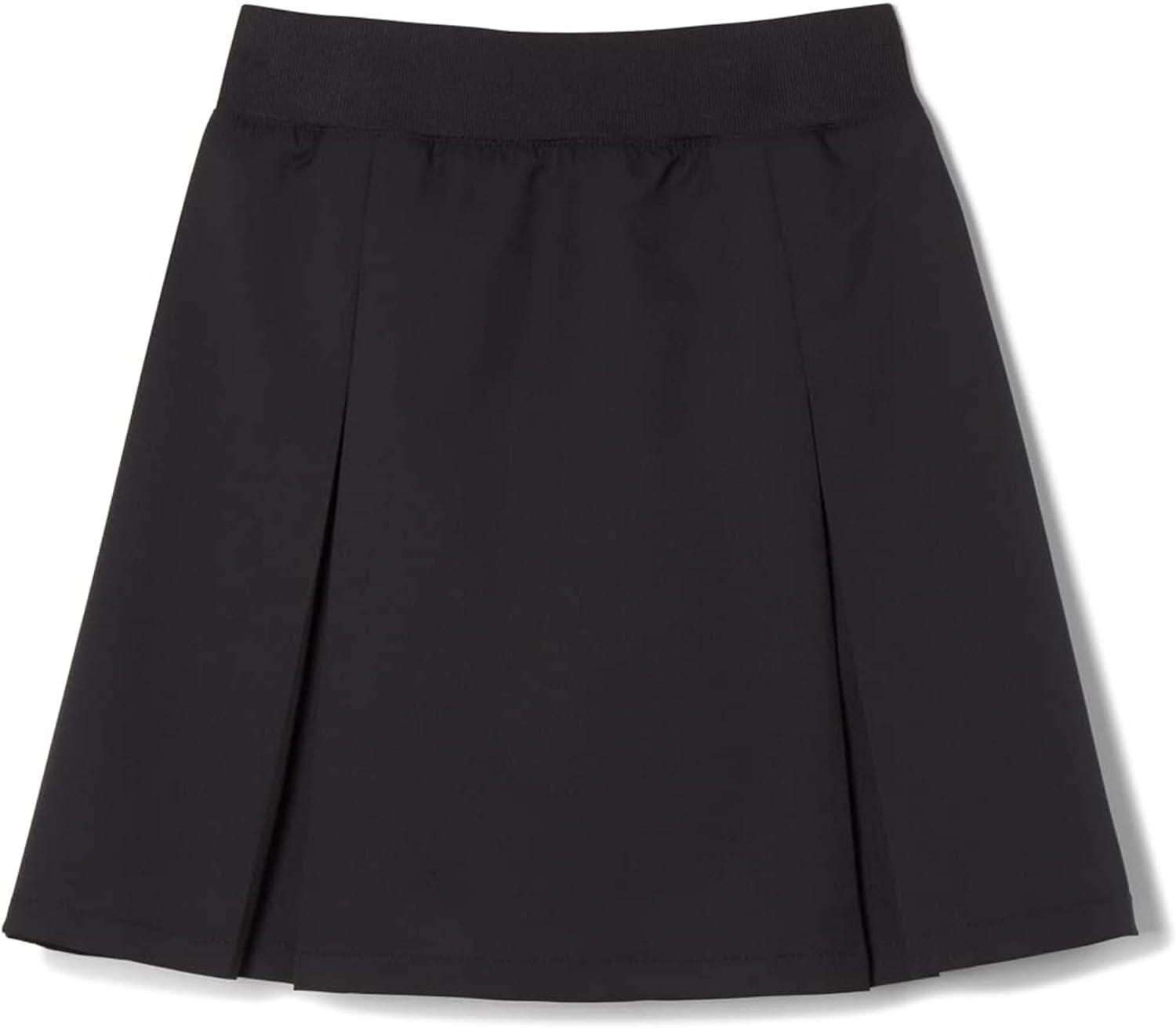 French Toast Girls’ Pull-on Kick Pleat Scooter School Uniform Skirt(Black)