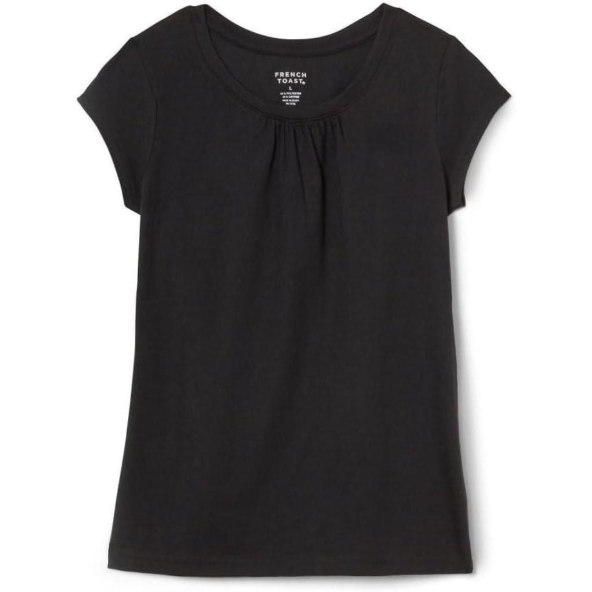 French Toast Girls’ Toddler Short Sleeve Crewneck Tee T-Shirt(Black)