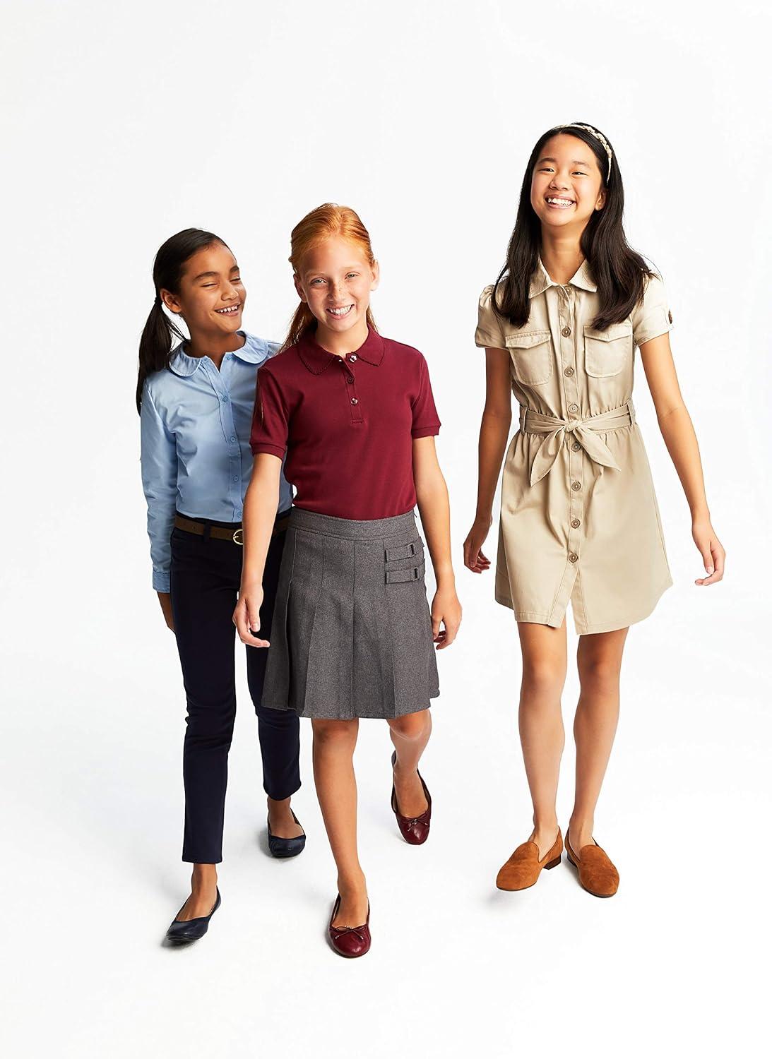 French Toast Girls’ Short Sleeve Safari Dress(Khaki)