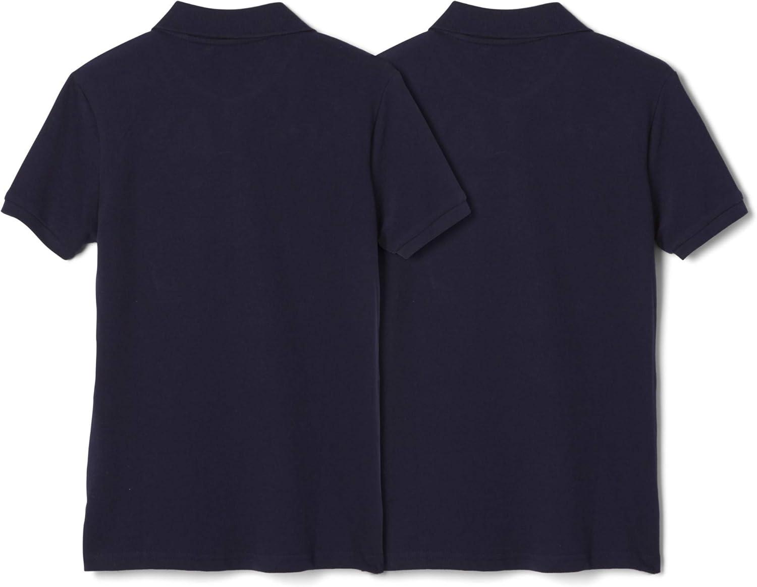 French Toast Girls 2 Pack Short Sleeve Stretch Piqué Polo(Navy)