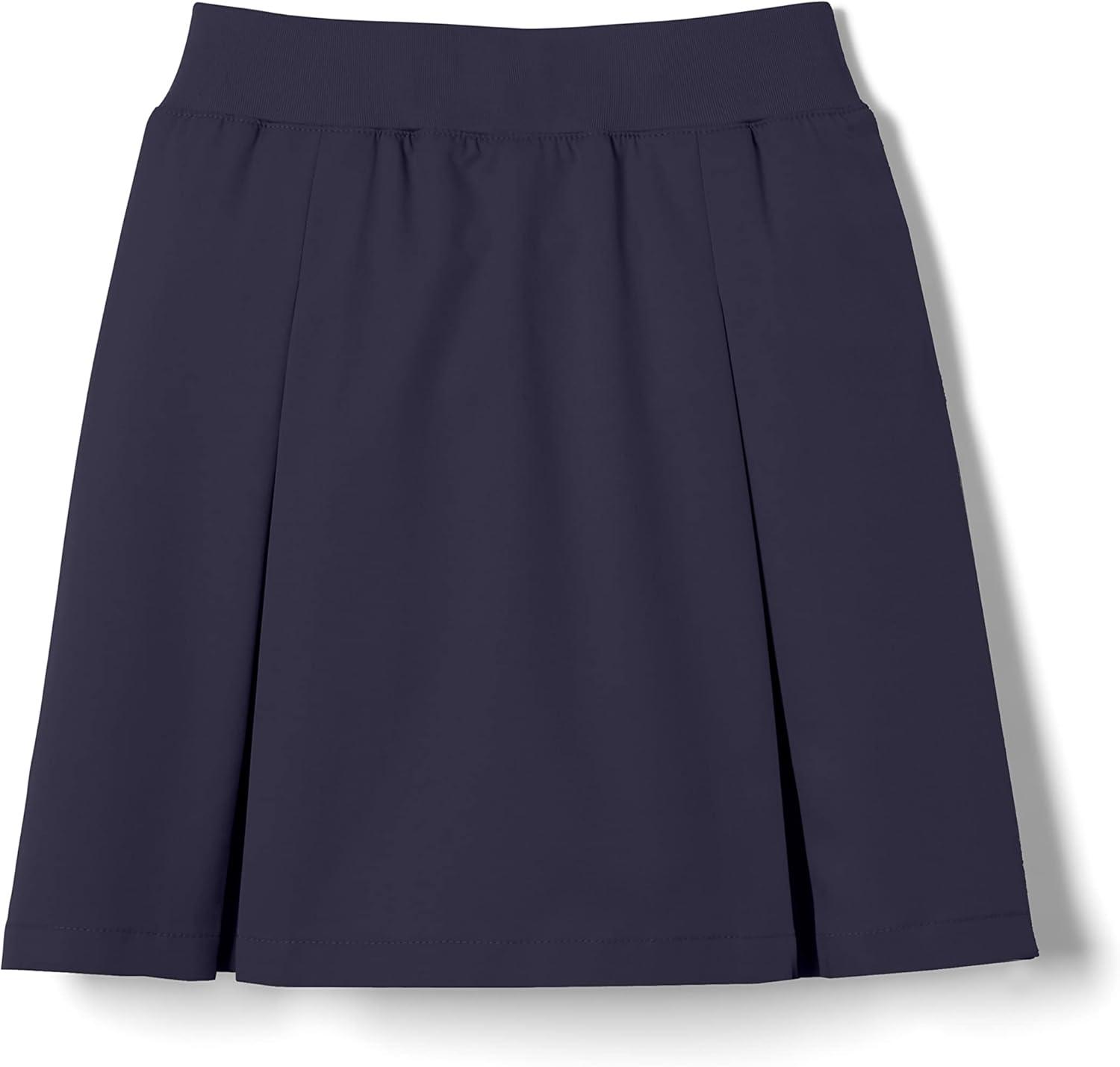 French Toast Girls’ Pull-on Kick Pleat Scooter School Uniform Skirt(Navy)
